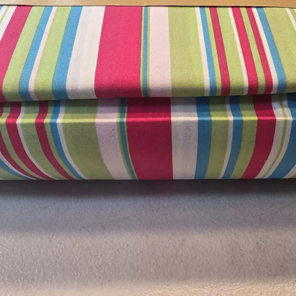 3 Piece 300 Count Twin Wamsutta Sheet Set 60/40 Striped Flat Fitted & Pillowcase